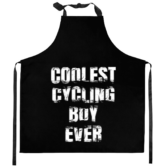 Coolest Cycling Boy Ever Kitchen Aprons