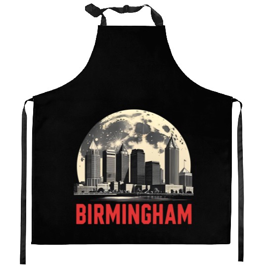 Birmingham City Albm Skyline Full Moon Kitchen Aprons