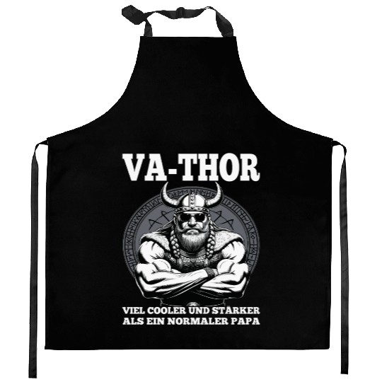 Viking Warrior Man Odin Thor Norman Walhalla Kitchen Aprons