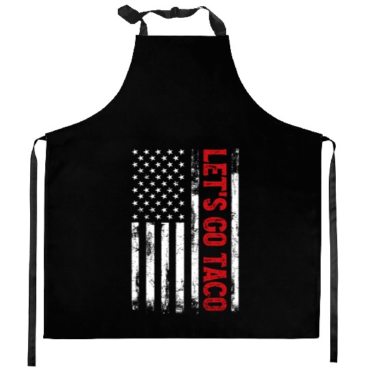 Let’s Go Taco American Flag Kitchen Aprons