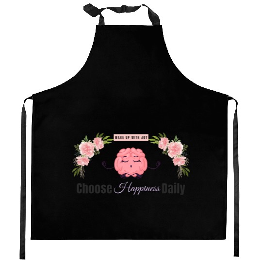 Choose Happiness Brain Zen - Therapist Wellness Kitchen Aprons