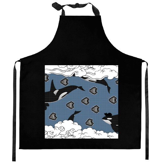 Orca Galaxy Patrol Kitchen Aprons