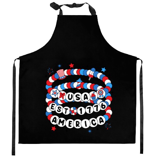 USA Era Bracelet 4th of July Kitchen Aprons