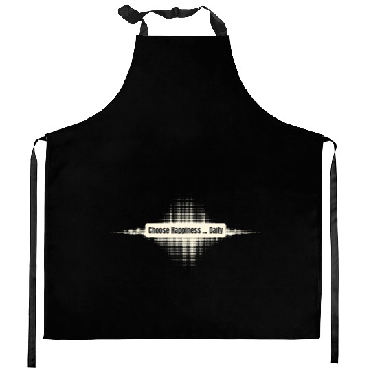 Choose Happiness Soundwave - Music Therapy Gift Kitchen Aprons
