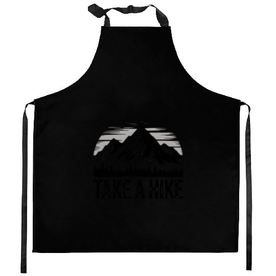 Vintage Take A Hike Nature Is Hiking Mountain Kitchen Aprons