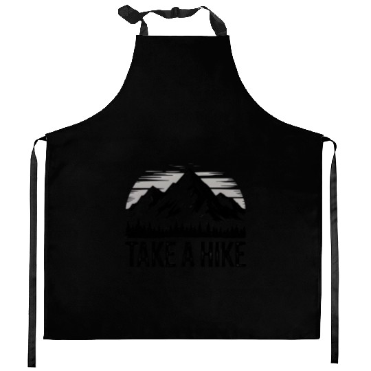 Vintage Take A Hike Nature Is Hiking Mountain Kitchen Aprons