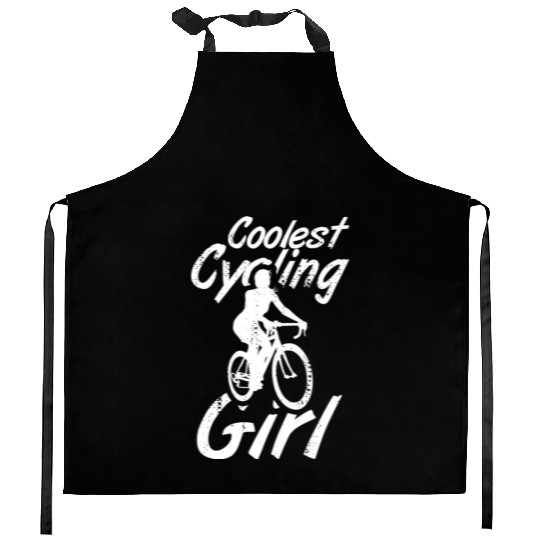 Cycling Girl Kitchen Aprons