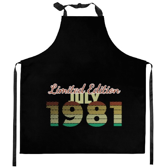 44th birthday Limited Edition SCR 07/1981 Kitchen Aprons