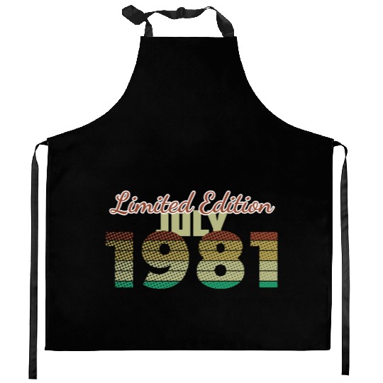 44th birthday Limited Edition SCR 07/1981 Kitchen Aprons