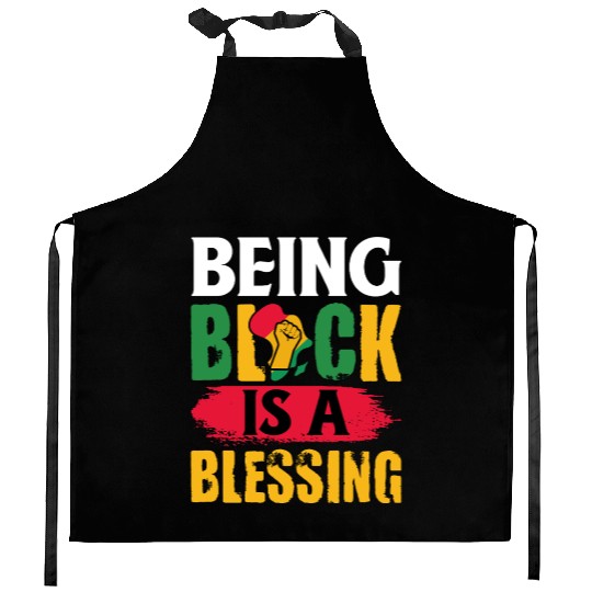Juneteenth Being Black Is A Blesseing Kitchen Aprons