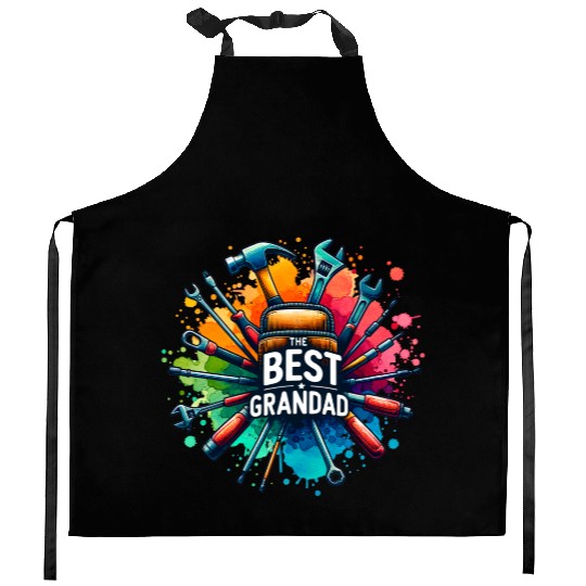 Best Grandad Ever tools design Kitchen Aprons
