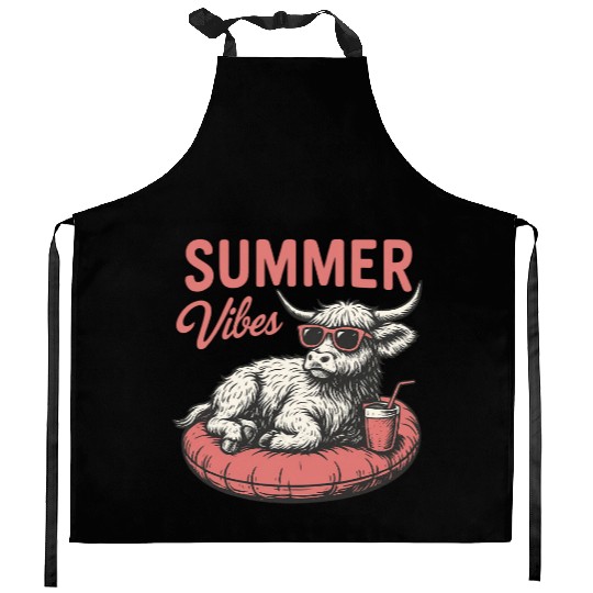 Summer vibes Summer Vacation Kitchen Aprons