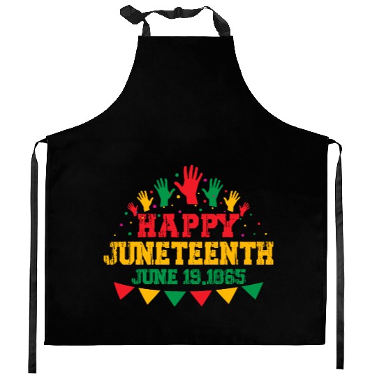 Happy juneteenth june 19 1865 Kitchen Aprons