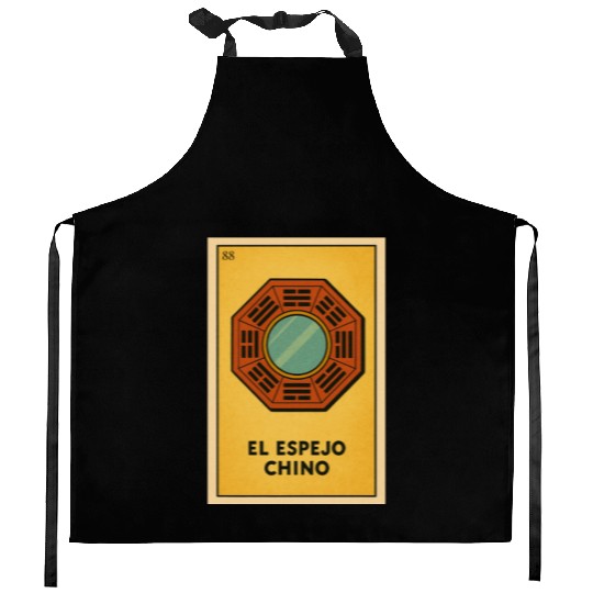 EL ESPEJO CHINO - THE CHINESE MIRROR - LA LOTERÍA Kitchen Aprons