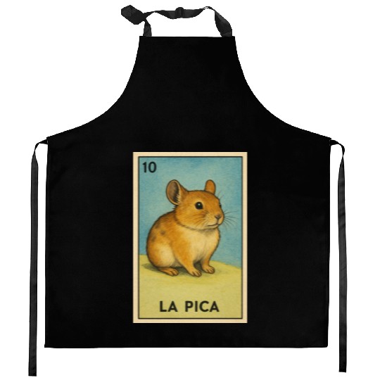 LA PICA - THE ROCK RABBIT - LA LOTERÍA Kitchen Aprons