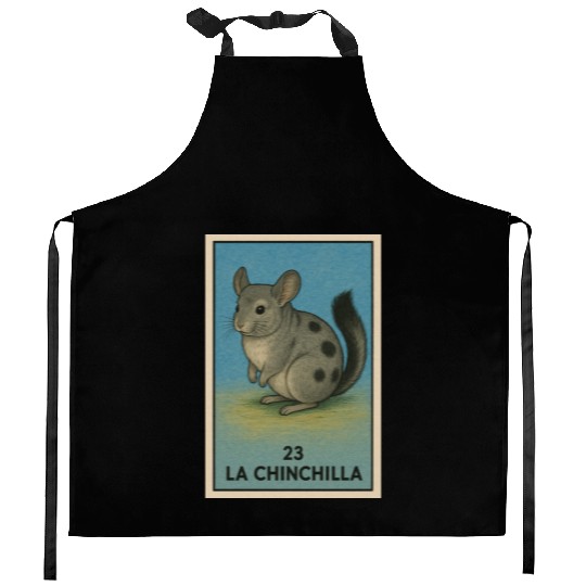 LA CHINCHILLA - THE CHINCHILLA - LA LOTERÍA Kitchen Aprons