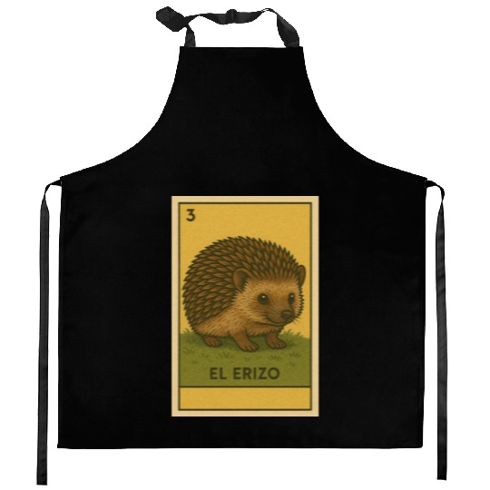 EL ERIZO - THE HEDGEHOG - LA LOTERÍA Kitchen Aprons