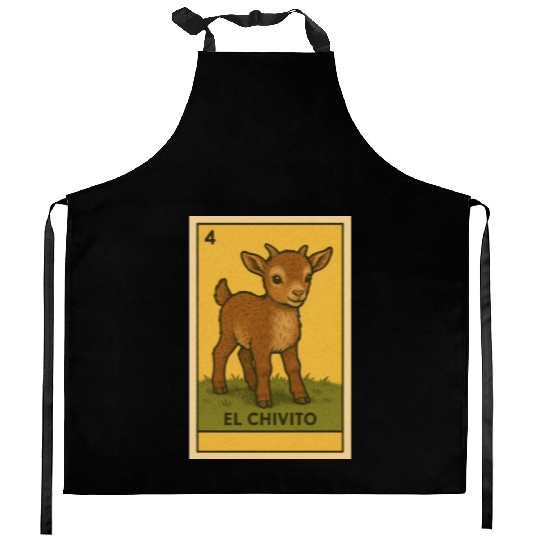 EL CHIVITO - THE BABY GOAT - LA LOTERÍA Kitchen Aprons