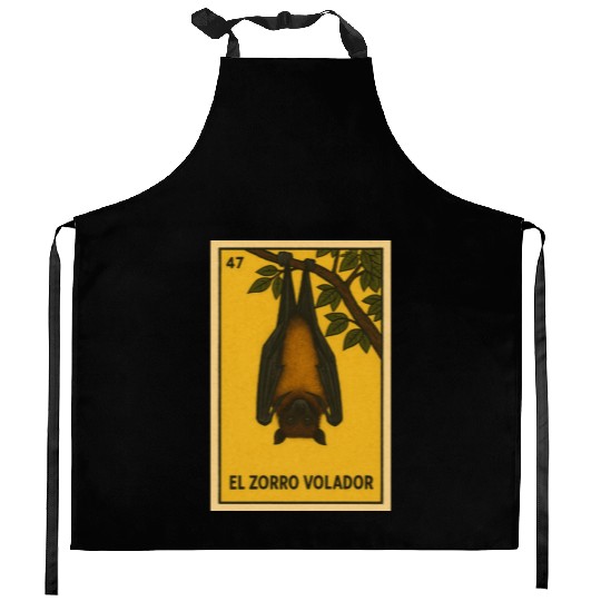 EL ZORRO VOLADOR - THE FLYING FOX - LA LOTERÍA Kitchen Aprons