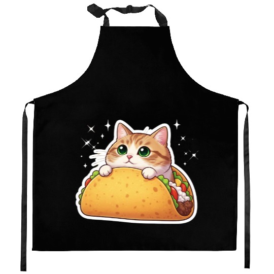 Taco Cat | Cute Kitty in a Taco | Purrfectly Tasty Kitchen Aprons