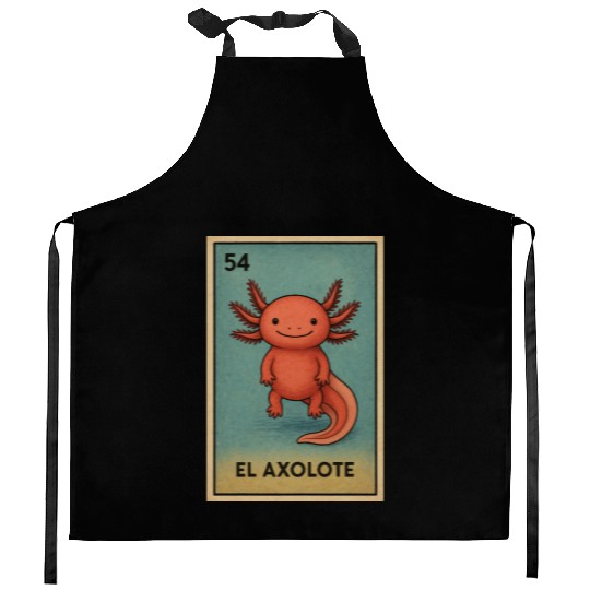 EL AXOLOTE - THE AXOLOTL - LA LOTERÍA Kitchen Aprons