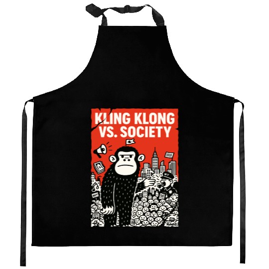 Kling Klong vs. Society – Protest Ape Kitchen Aprons