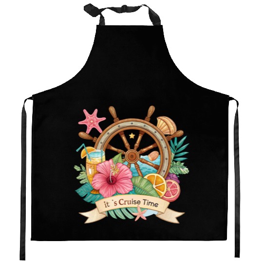 It is Cruise Time Cruise Ship Kitchen Aprons