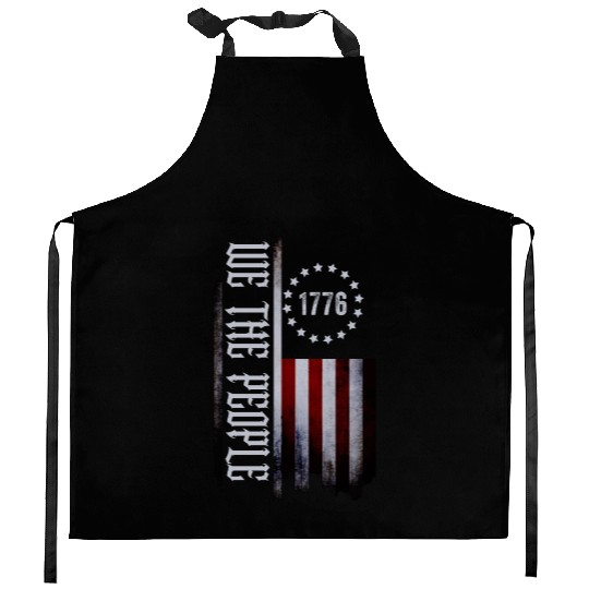 We the People 1776 American Flag USA Kitchen Aprons