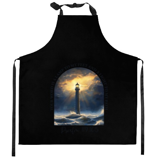 Christian Bible Verse Psalm 119 Kitchen Aprons