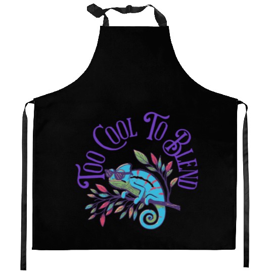 Too Cool to Blend – Chameleon Attitude Kitchen Aprons