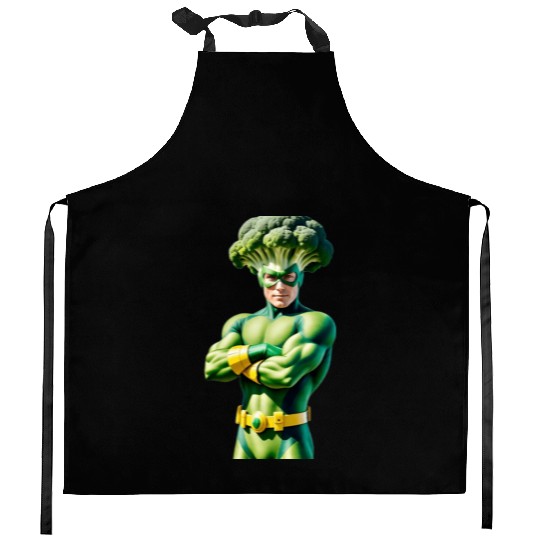 Broccoli Superhero Kitchen Aprons
