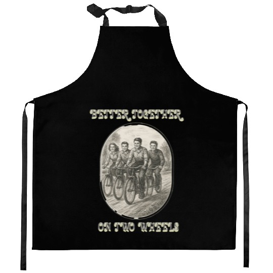Better Together on Two Wheels Kitchen Aprons