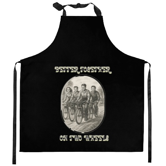 Better Together on Two Wheels Kitchen Aprons