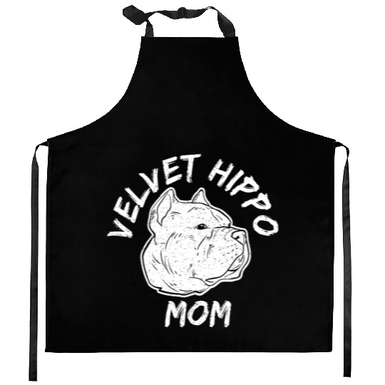 Velvet Hippo Mom – Bully Dog Lovers Kitchen Aprons
