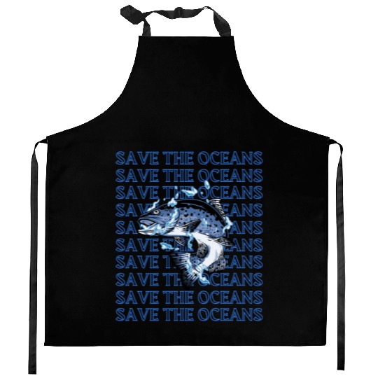 Guard Our Oceans Fish Unity Kitchen Aprons