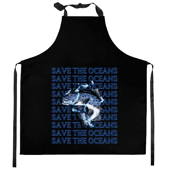 Guard Our Oceans Fish Unity Kitchen Aprons