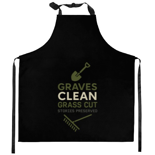 Cemetery Worker Groundskeeper Graveyard Memorial Kitchen Aprons