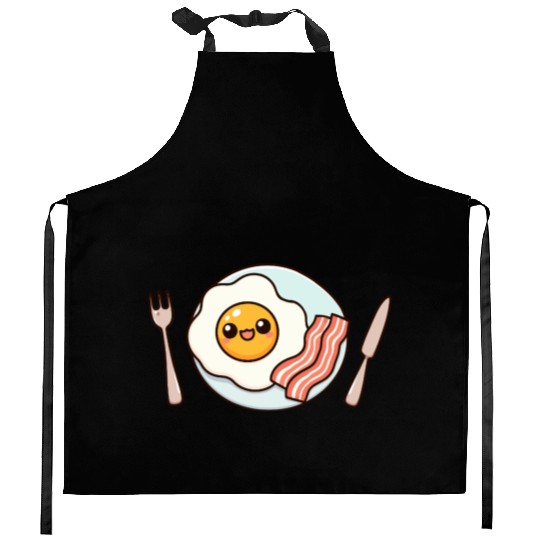 Whimsical Sunny Side Fried Egg Design Kitchen Aprons