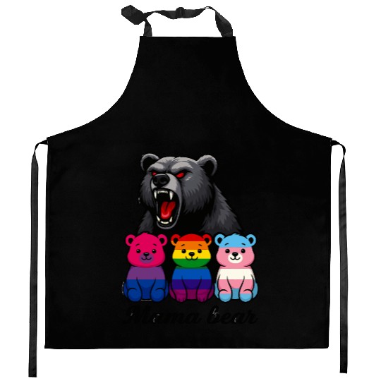 Mama Bear Pride Cubs Kitchen Aprons