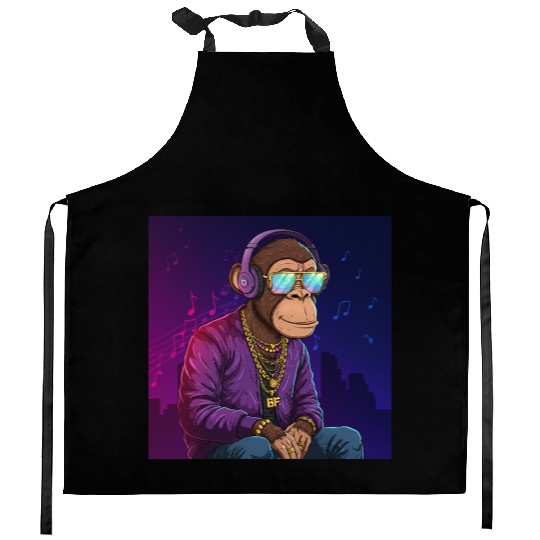 Chill Vibes Gorilla Art Kitchen Aprons