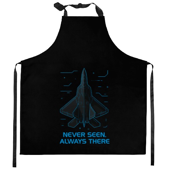 Stealth Fighter Jet Kitchen Aprons – Futuristic Military