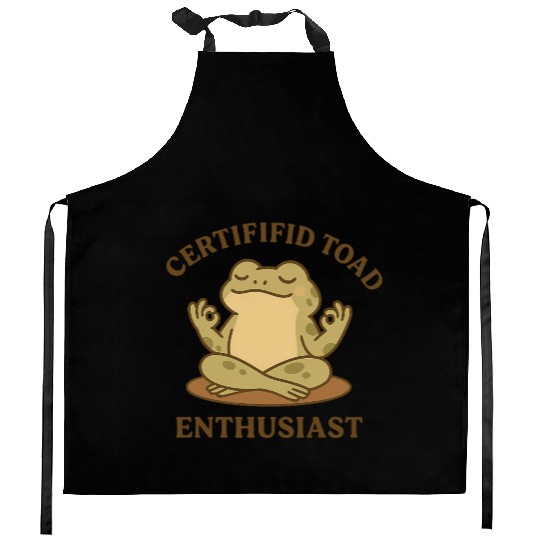 Certififid Toad Enthusiast Kitchen Aprons