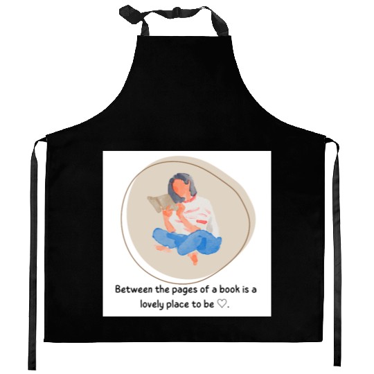 Between the pages of abook .book lover Kitchen Aprons