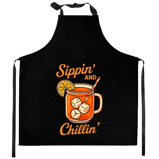 Relaxed Drink Aesthetic Tees Kitchen Aprons