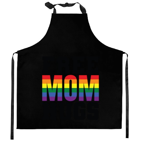 Free Mom Hugs LGBT Gay Kitchen Aprons