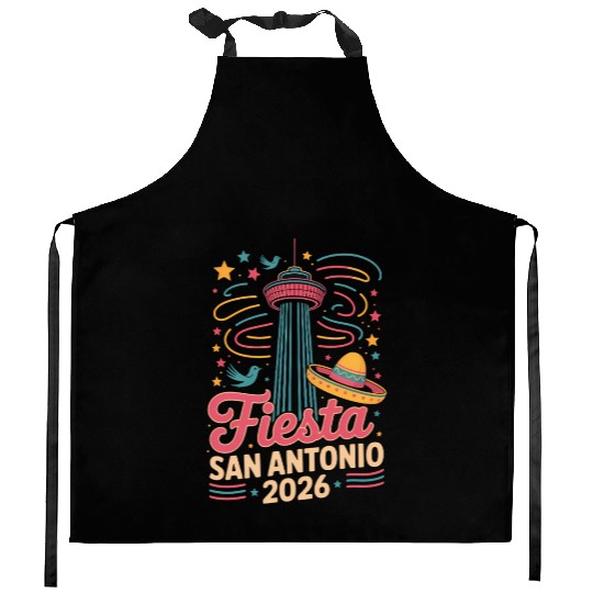 Funny San Antonio 2026 Fiesta Cinco De Mayo Tex Kitchen Aprons