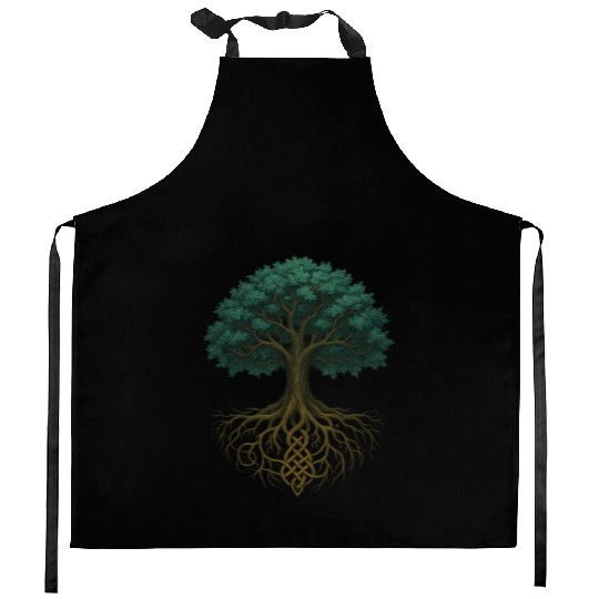 Ancient Yggdrasil Tree of Life – Celtic Forest Roo Kitchen Aprons