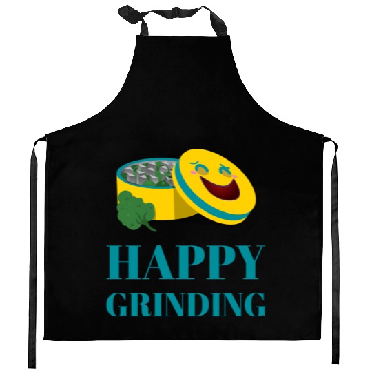 Cheerful Smiling Pills and Broccoli Design Kitchen Aprons