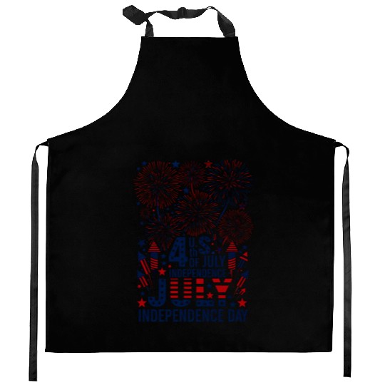 US independance day fireworks square design Kitchen Aprons