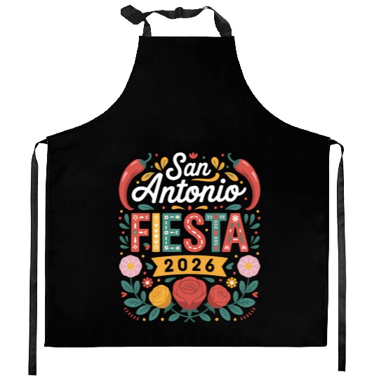 San Antonio 2026 Fiesta Cinco De Mayo Texas Kitchen Aprons